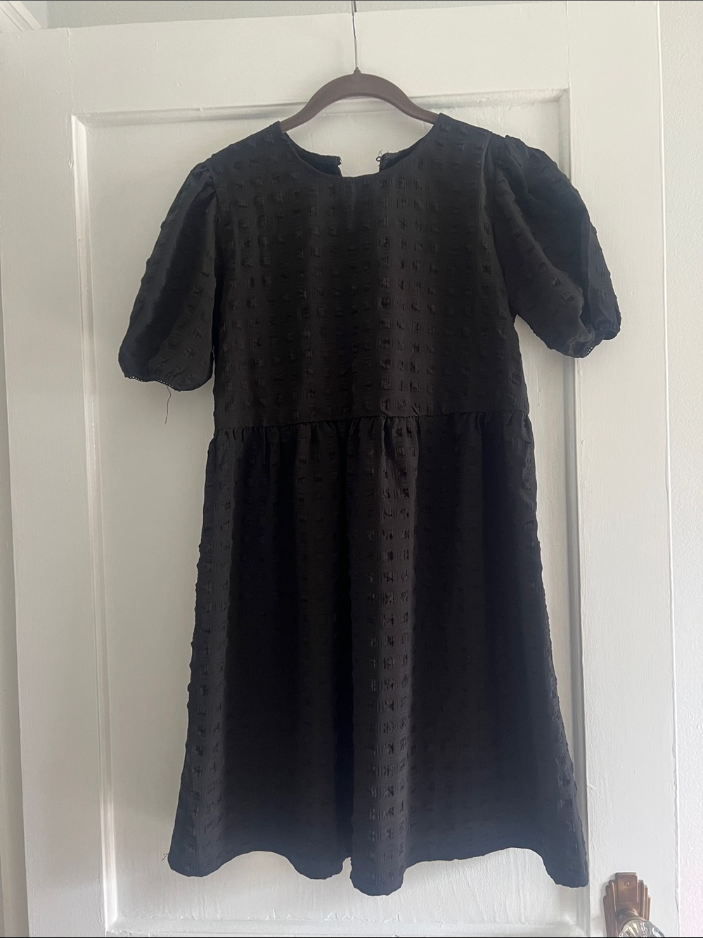Wild Fable Classic Black Puff-Sleeve Kids Dress